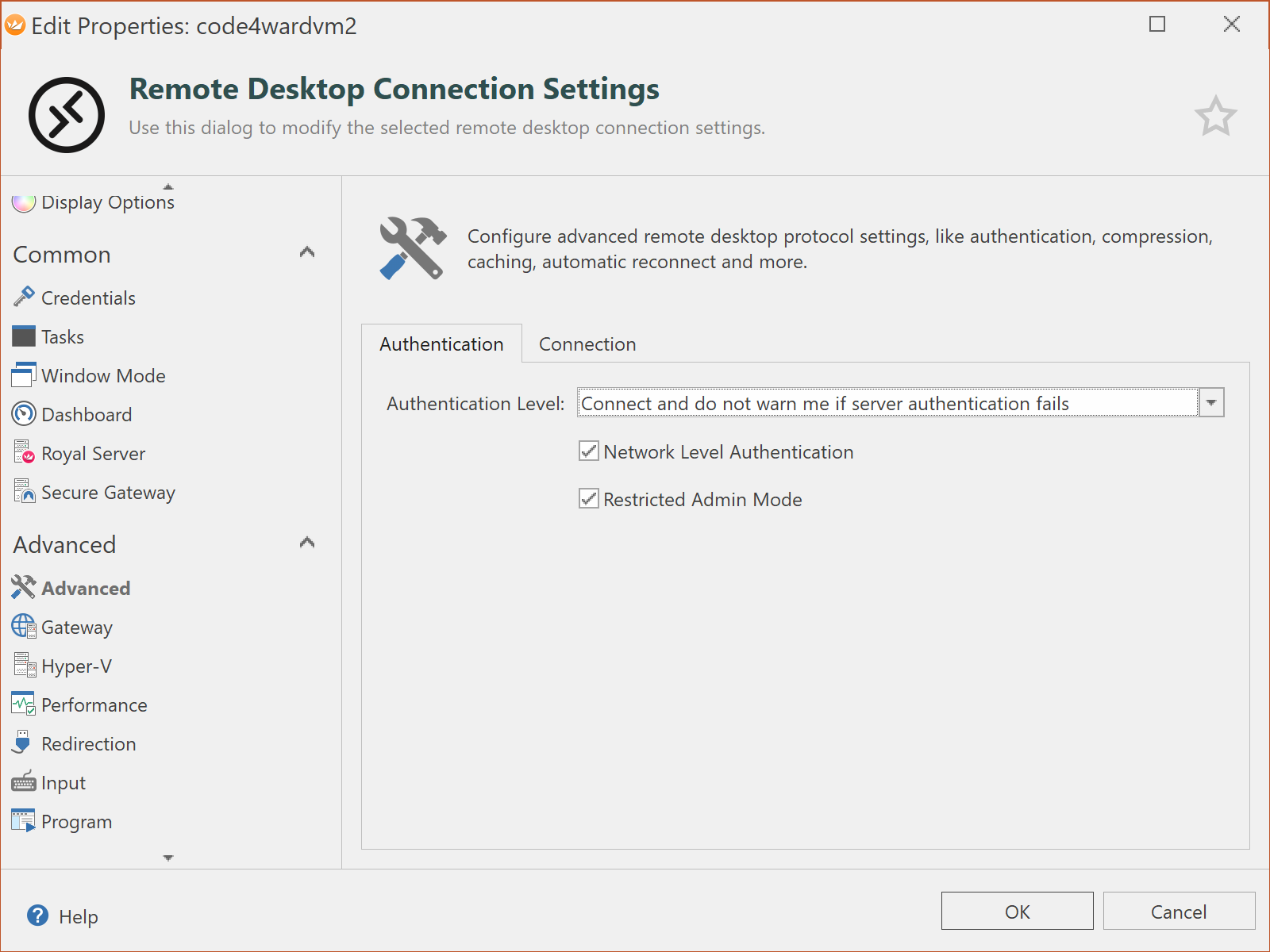 Restricted Admin mode for RDP connections