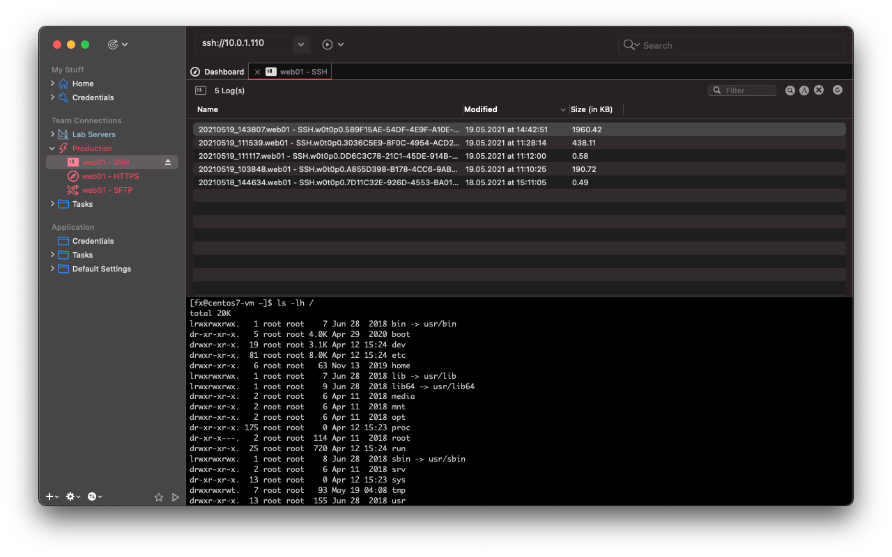 Terminal: Log Viewer Dashboard