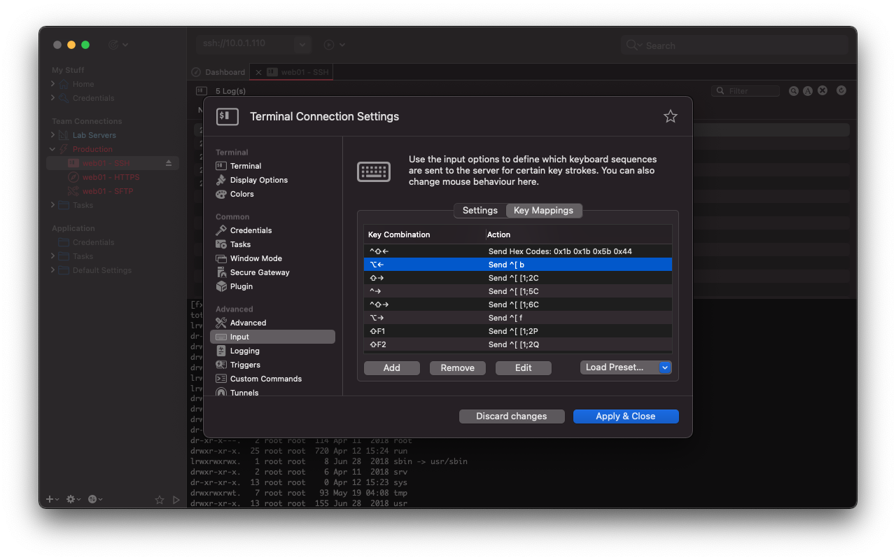 Terminal: Key Mappings